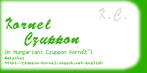 kornel czuppon business card